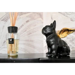 KARE Design Figurine Décorative Sitting Angel Dog Dore-Noir