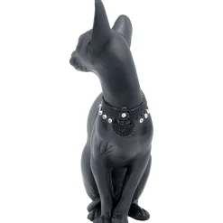 KARE Design Figurine Décorative Sitting Cat Audrey Noir 27