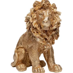 KARE Design Figurine Décorative Sitting Lion Dore 42Cm