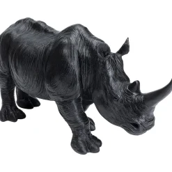 KARE Design Figurine Décorative Walking Rhino Noir 56Cm