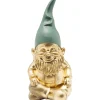 KARE Design Figurine Décorative Zwerg Sitting Dore Vert 19Cm