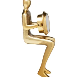 KARE Design Horloge A Poser Sitting Man Dore 8X27Cm