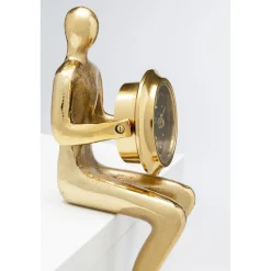 KARE Design Horloge A Poser Sitting Man Dore 8X27Cm