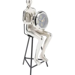 KARE Design Horloge A Poser Sitting Man Argente 12X31Cm