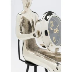 KARE Design Horloge A Poser Sitting Man Argente 12X31Cm