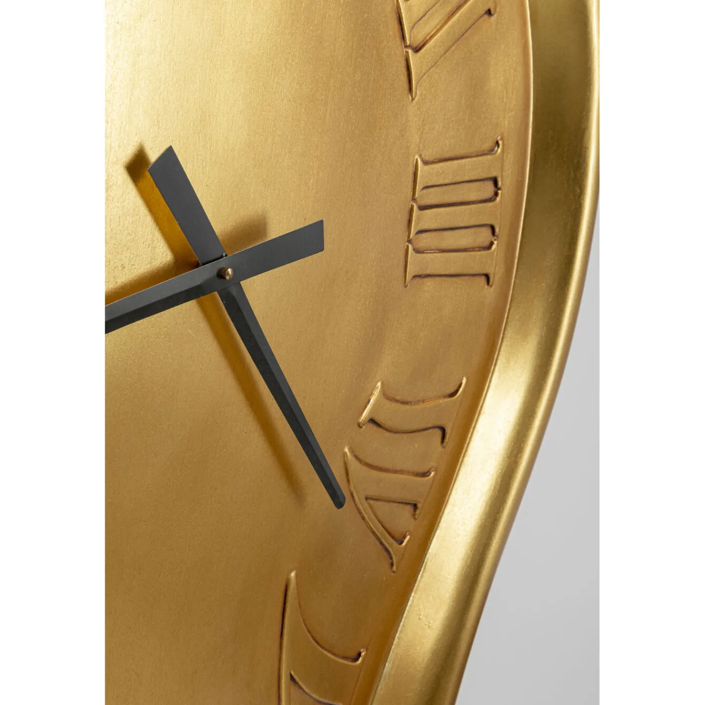 KARE Design Horloge Murale Big Drop Dore 92X127Cm
