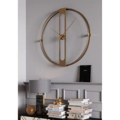 KARE Design Horloge Murale Clip Gold O107Cm