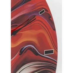 KARE Design Horloge Murale En Verre Chaos Fire O80Cm