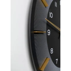 KARE Design Horloge Murale Lio Noir O60Cm