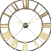 KARE Design Horloge Murale Nevio Laiton O95Cm