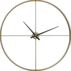 KARE Design Horloge Murale Simple Pure Laiton O95Cm