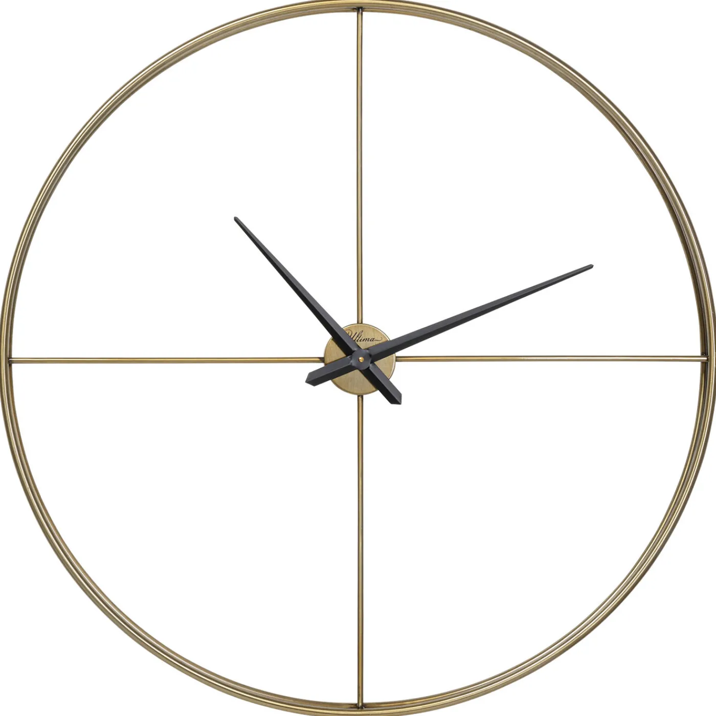 KARE Design Horloge Murale Simple Pure Laiton O95Cm