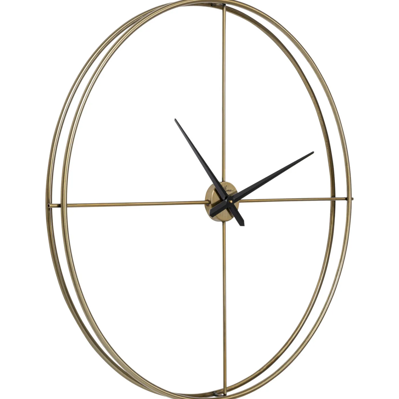 KARE Design Horloge Murale Simple Pure Laiton O95Cm