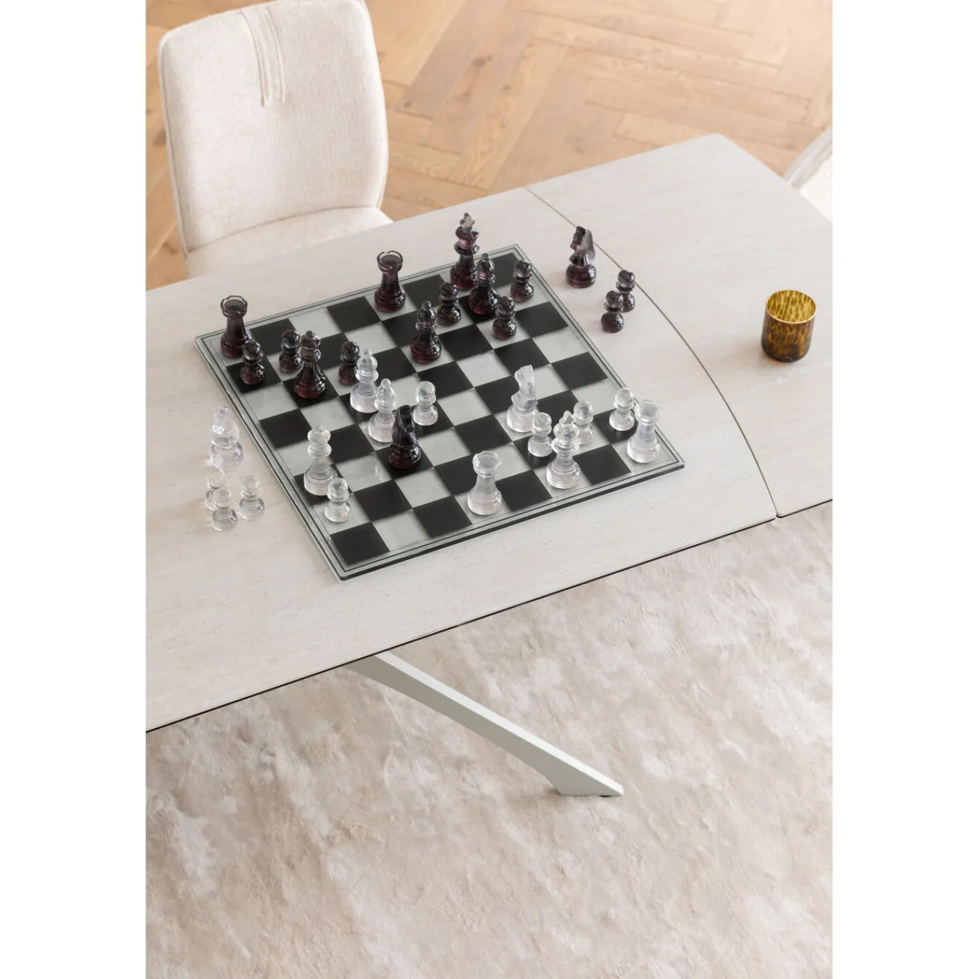 KARE Design Jeu D Echecs Chess Transparent 60X60Cm