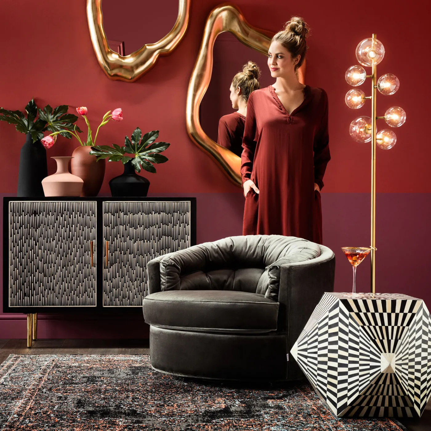 KARE Design Lampadaire Bello Sette 162Cm