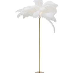 KARE Design Lampadaire Feather Palm Blanc 165Cm