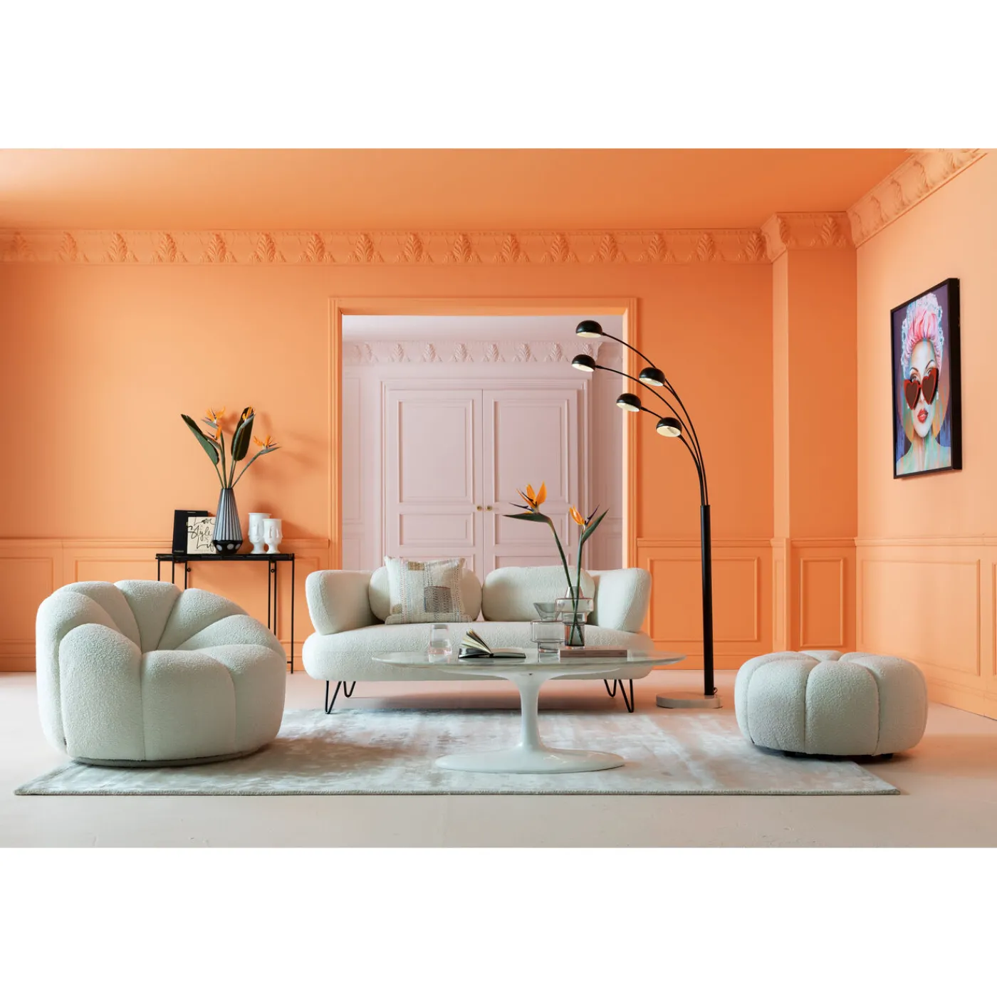 KARE Design Lampadaire Five Fingers Noir Mat