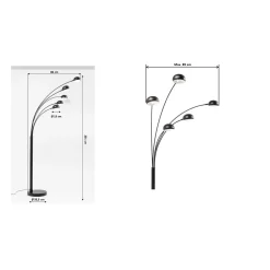 KARE Design Lampadaire Five Fingers Noir Mat