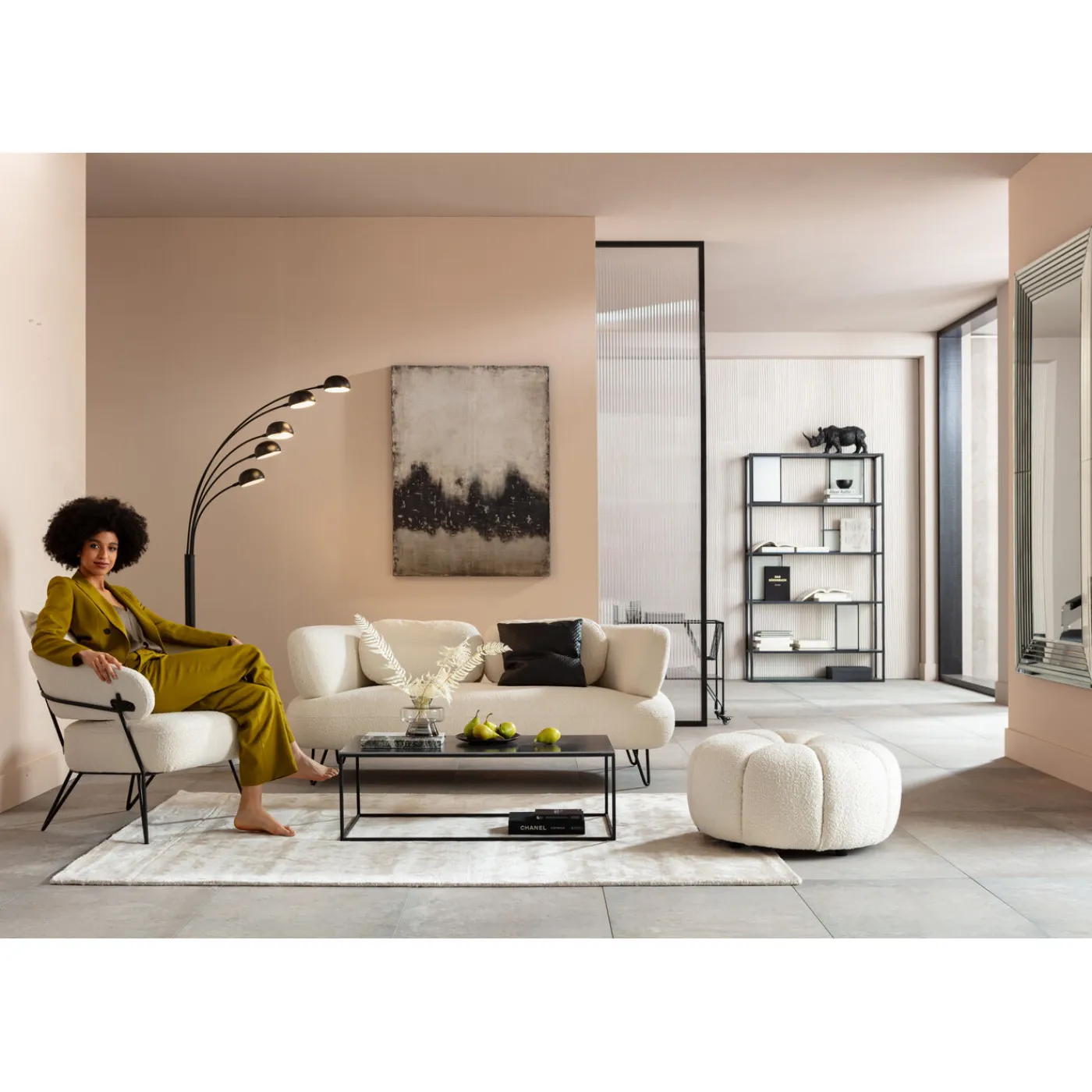 KARE Design Lampadaire Five Fingers Noir Mat