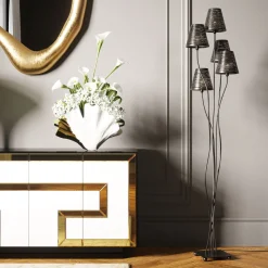 KARE Design Lampadaire Flexible Noir Cinque