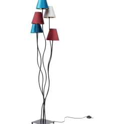 KARE Design Lampadaire Flexible Velours Noir Cinque