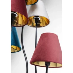 KARE Design Lampadaire Flexible Velours Noir Cinque