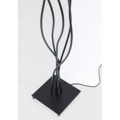 KARE Design Lampadaire Flexible Velours Noir Cinque