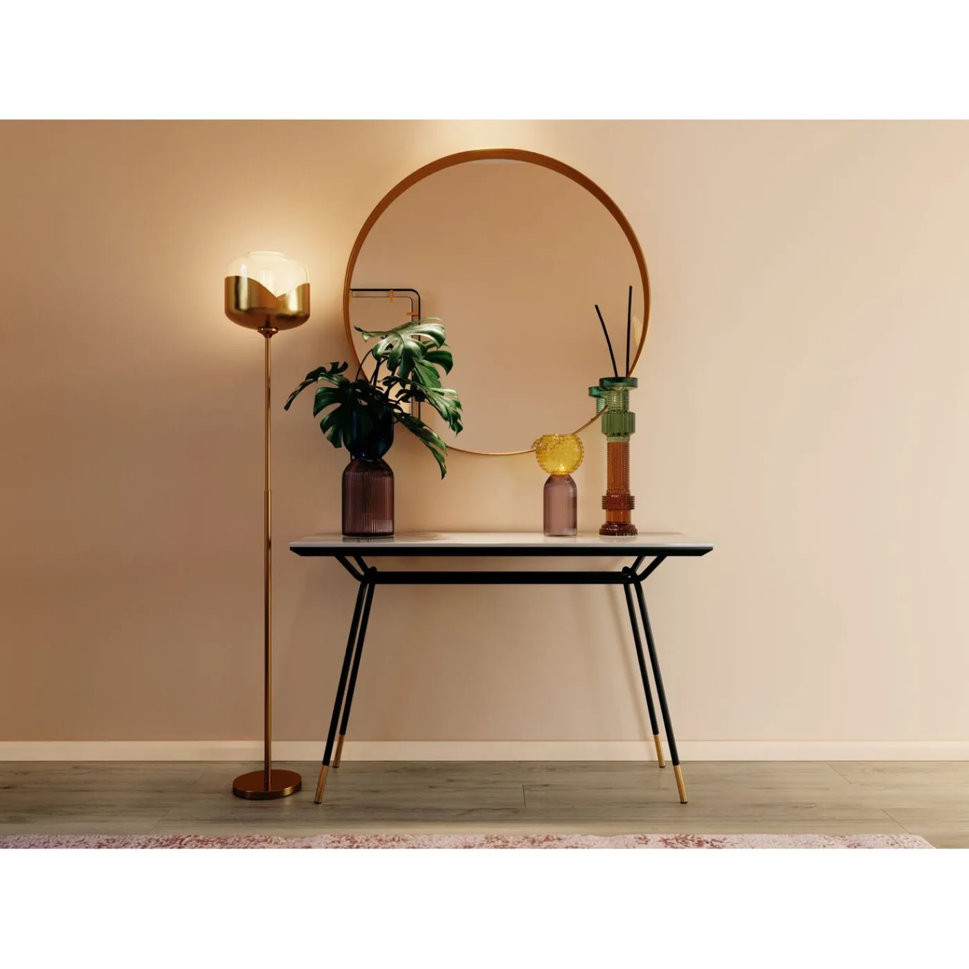 KARE Design Lampadaire Golden Goblet Ball