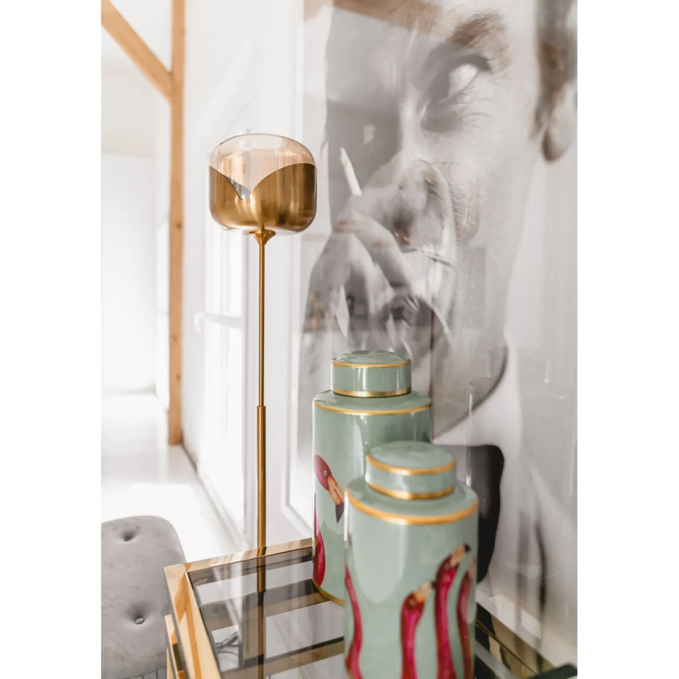 KARE Design Lampadaire Golden Goblet Ball