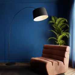 KARE Design Lampadaire Gooseneck Noir