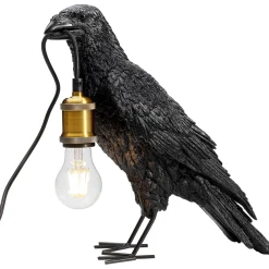 KARE Design Lampe A Poser Animal Crow Noir Mat 34Cm
