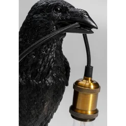 KARE Design Lampe A Poser Animal Crow Noir Mat 34Cm