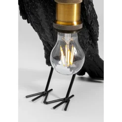 KARE Design Lampe A Poser Animal Crow Noir Mat 34Cm