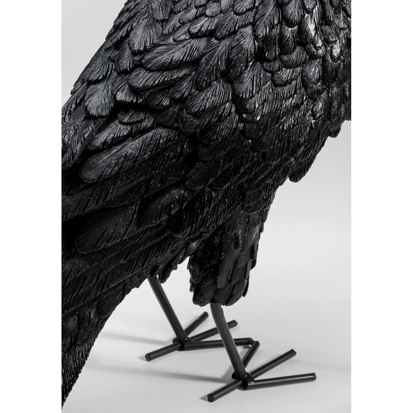 KARE Design Lampe A Poser Animal Crow Noir Mat 34Cm