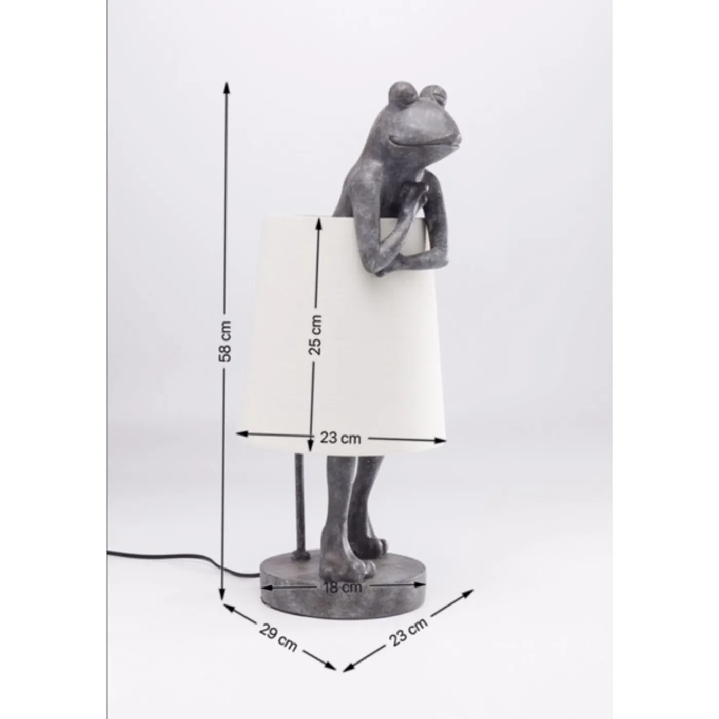 KARE Design Lampe A Poser Animal Frog Gris