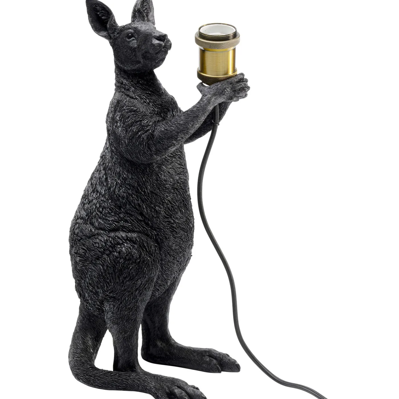 KARE Design Lampe A Poser Animal Kangaroo Noir Mat 46Cm