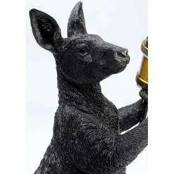 KARE Design Lampe A Poser Animal Kangaroo Noir Mat 46Cm