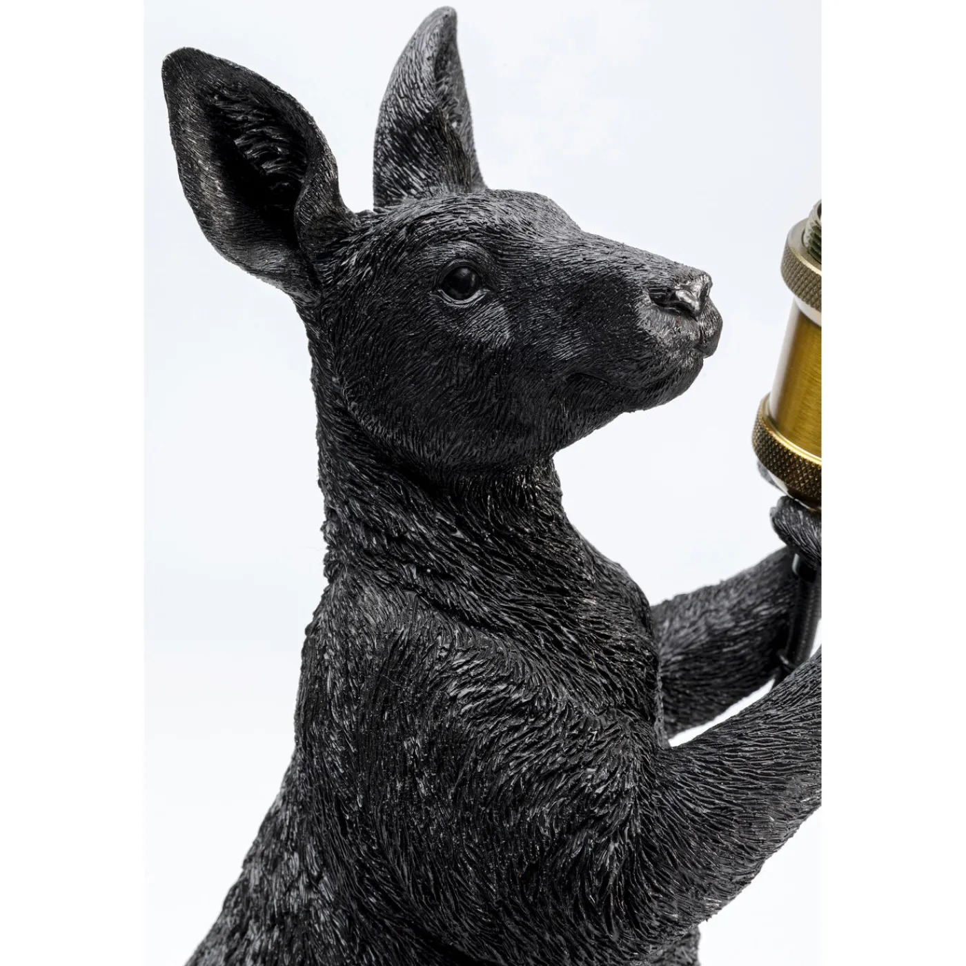 KARE Design Lampe A Poser Animal Kangaroo Noir Mat 46Cm