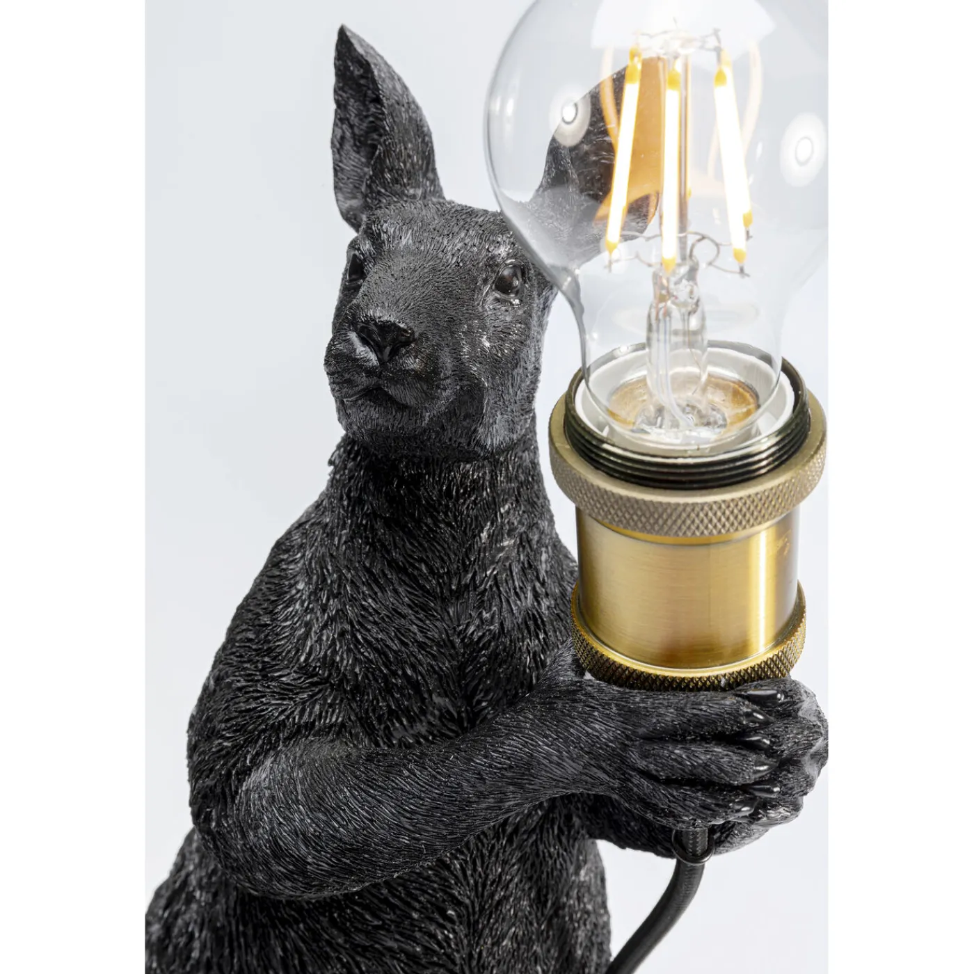 KARE Design Lampe A Poser Animal Kangaroo Noir Mat 46Cm