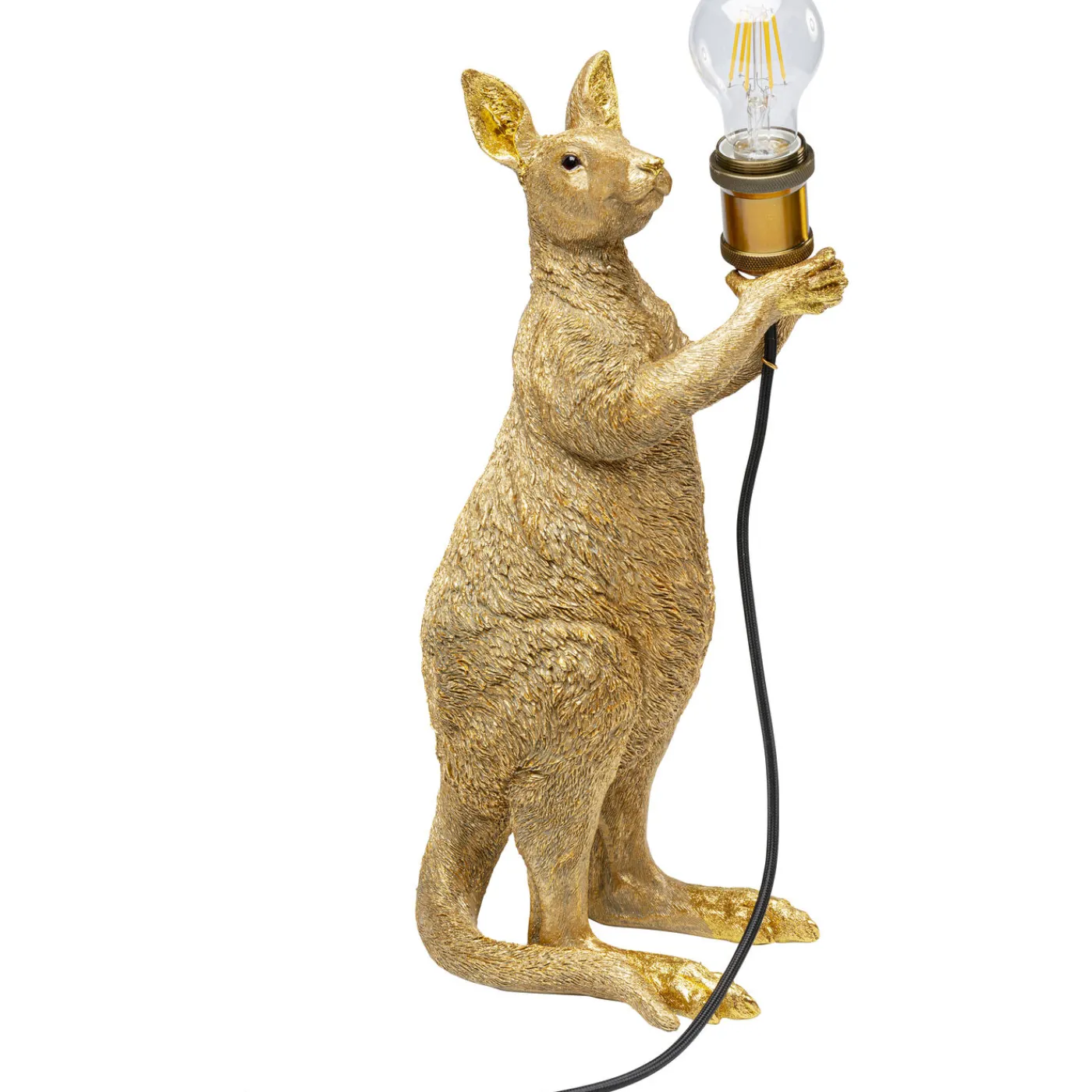 KARE Design Lampe A Poser Animal Kangaroo Dore 46Cm