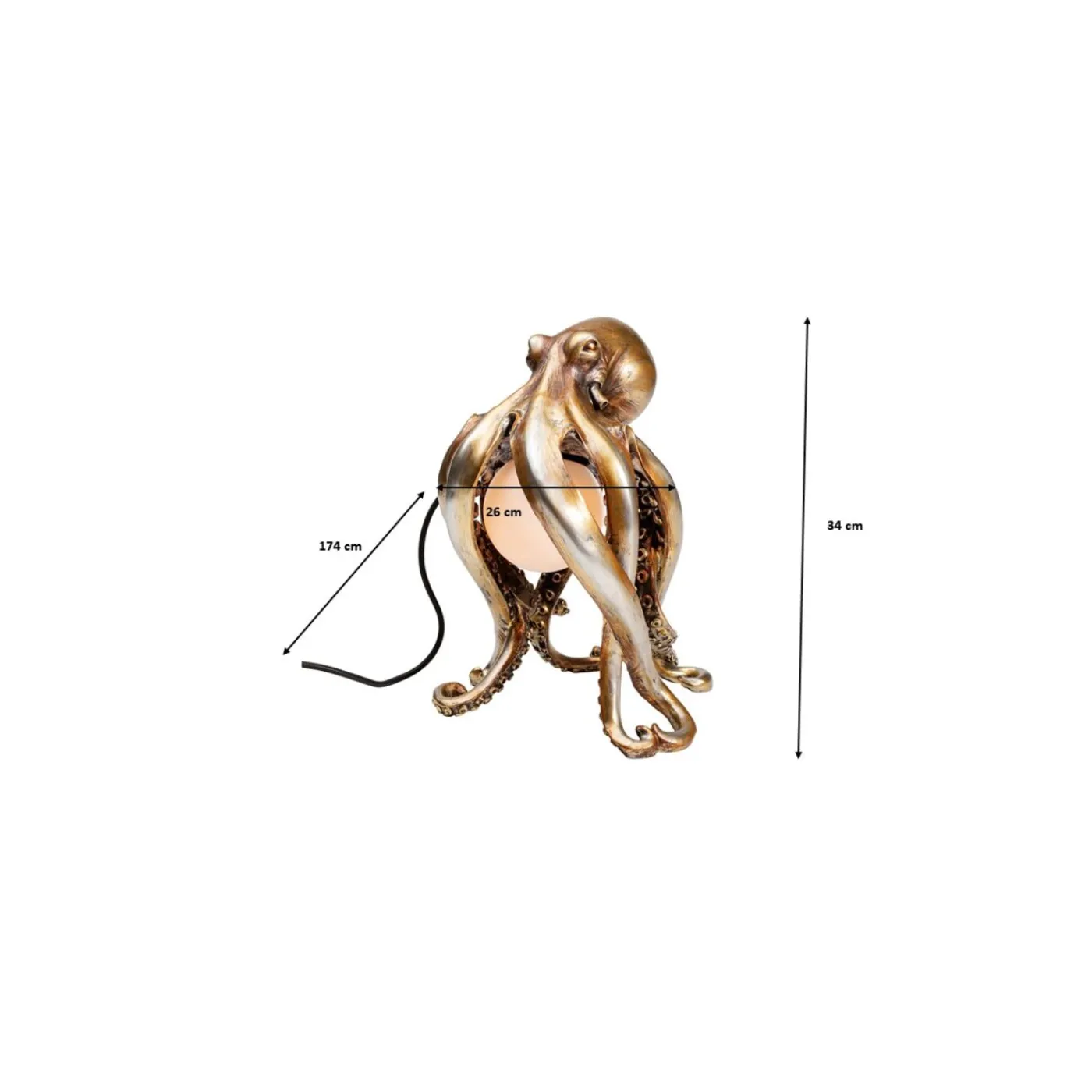 KARE Design Lampe A Poser Animal Octopus 34Cm
