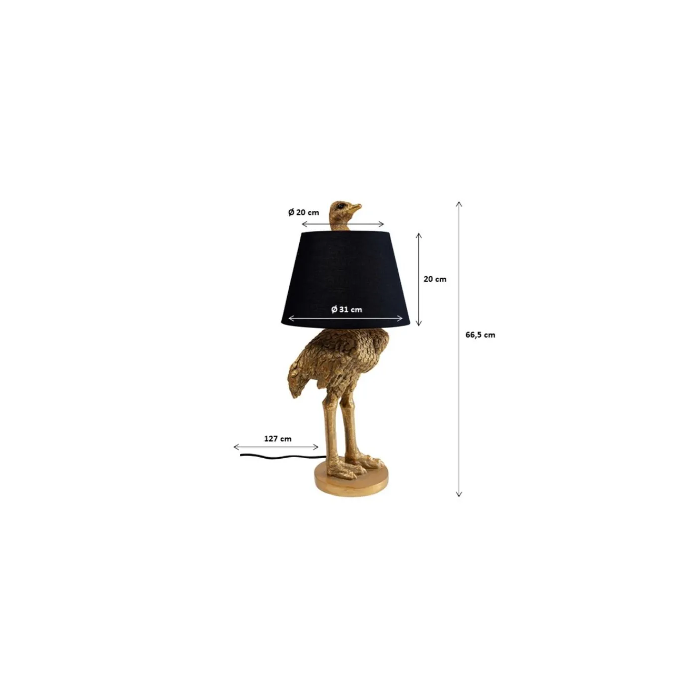 KARE Design Lampe A Poser Animal Ostrich 67Cm