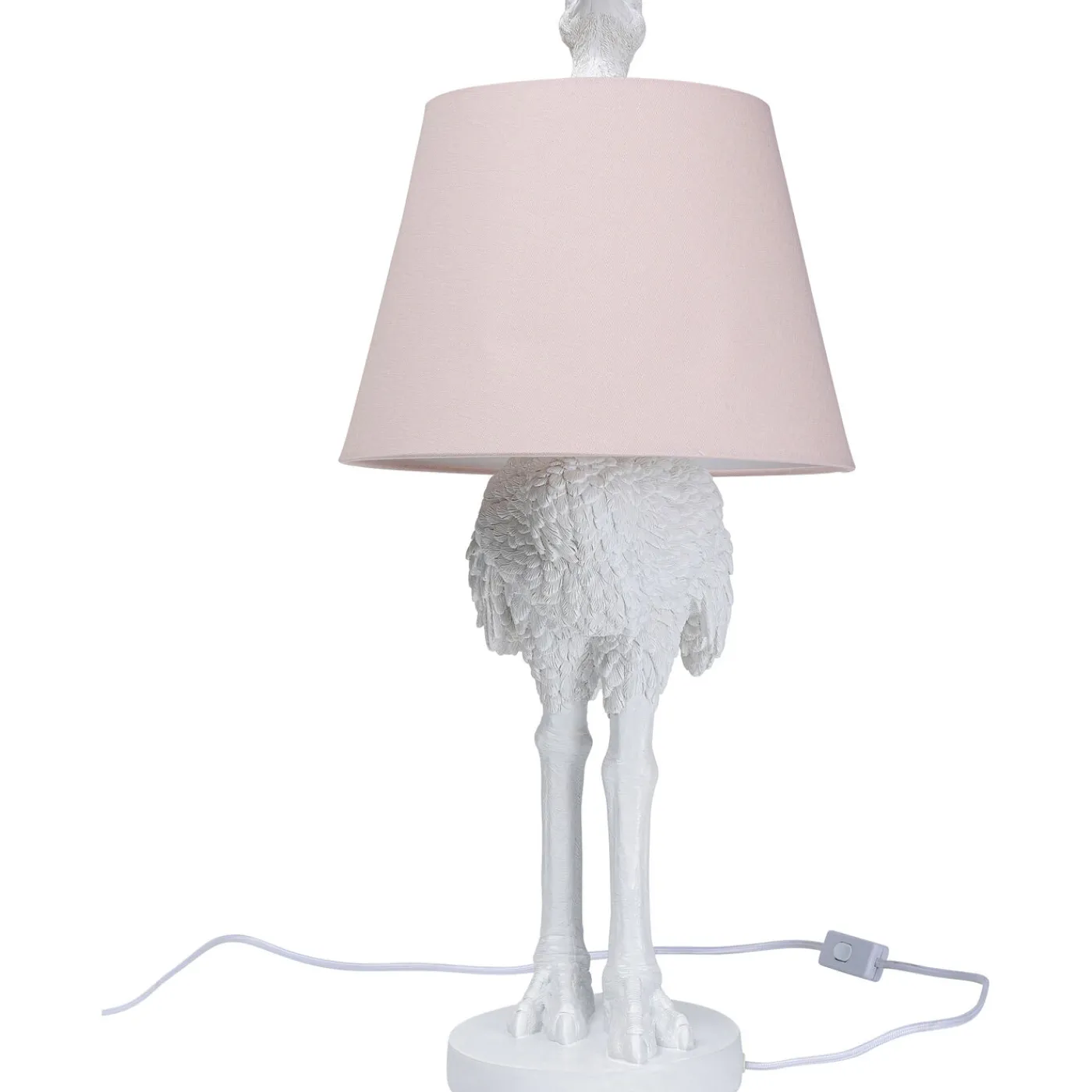 KARE Design Lampe A Poser Animal Ostrich Blanc 66Cm