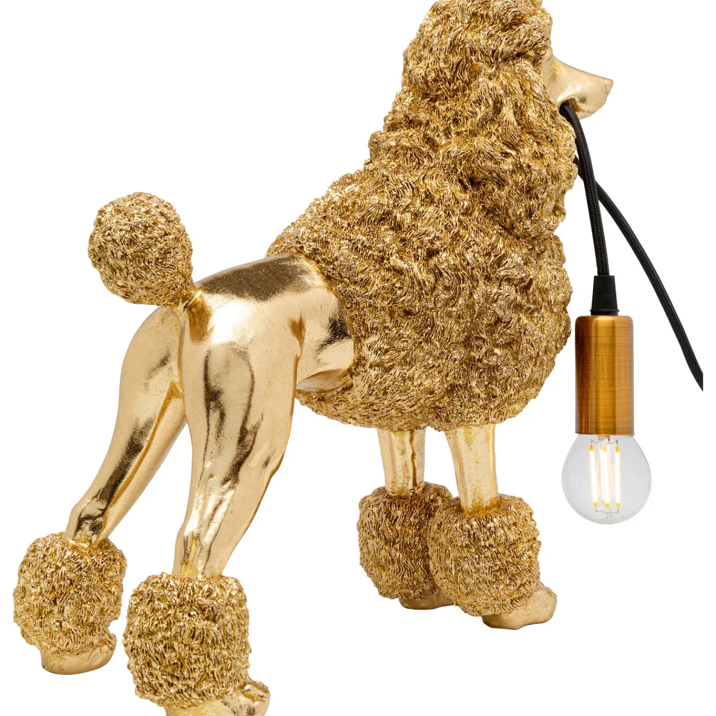 KARE Design Lampe A Poser Animal Poodle Dore 32Cm