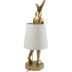 KARE Design Lampe A Poser Animal Rabbit Dore/Blanc 88Cm