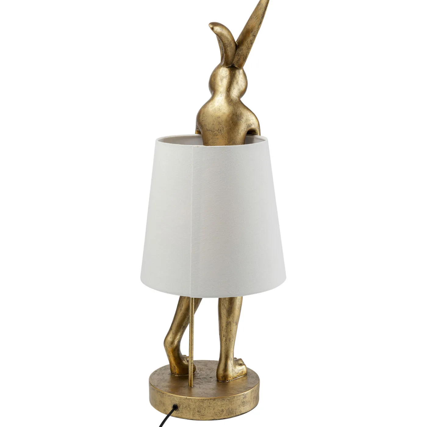 KARE Design Lampe A Poser Animal Rabbit Dore/Blanc 88Cm