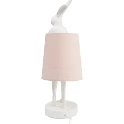 KARE Design Lampe A Poser Animal Rabbit Blanc/Rose 50Cm