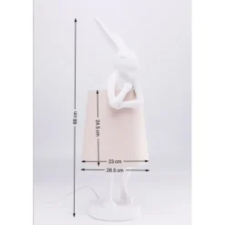 KARE Design Lampe A Poser Animal Rabbit Blanc 68Cm