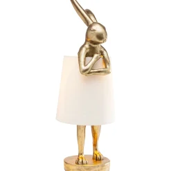 KARE Design Lampe A Poser Animal Rabbit Dore/Blanc 68Cm