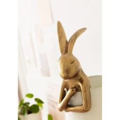 KARE Design Lampe A Poser Animal Rabbit Dore/Blanc 68Cm